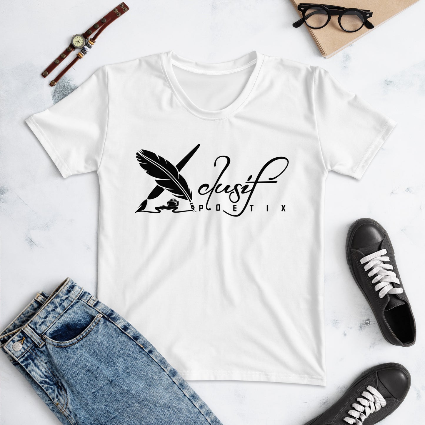 XCLUSIF POETIX WHITE & BLACK Women's T-shirt