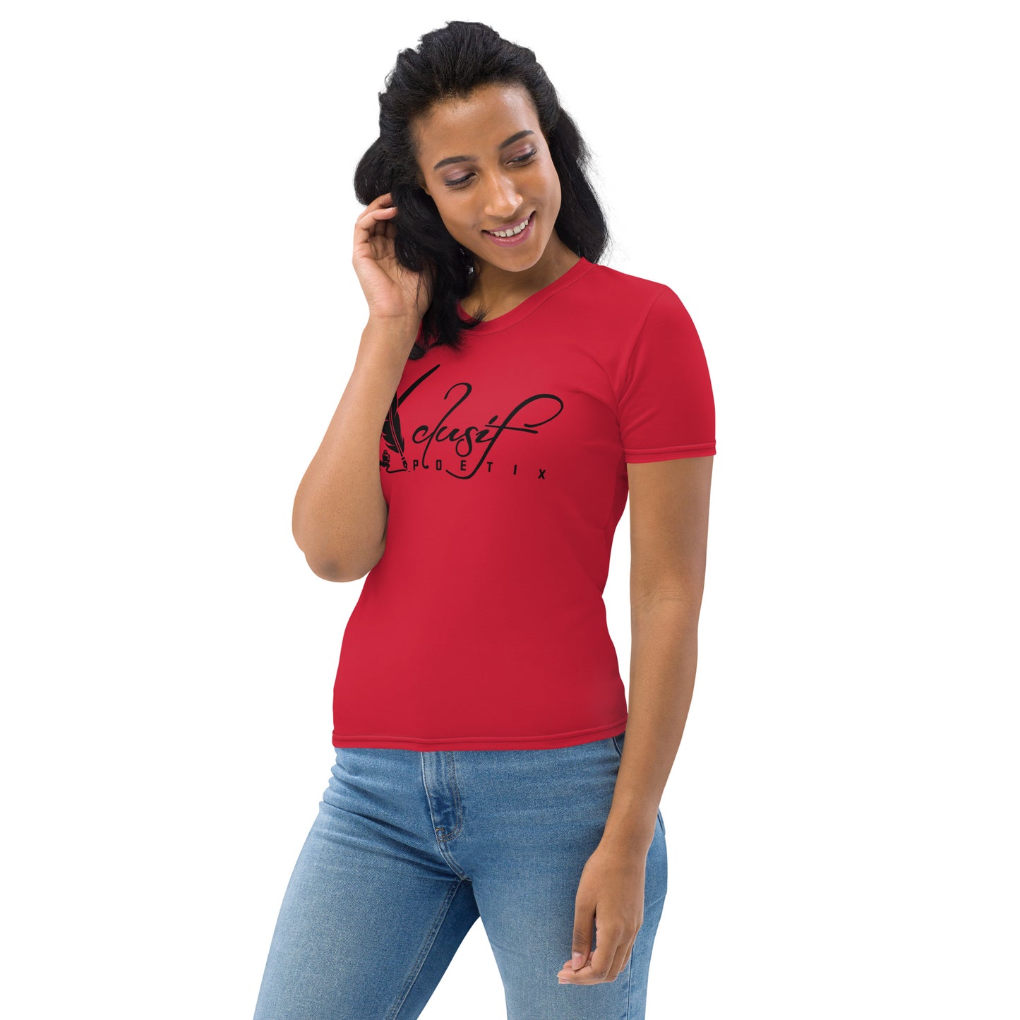 XCLUSIF POETIX RED & BLACK LOGO Women's T-shirt