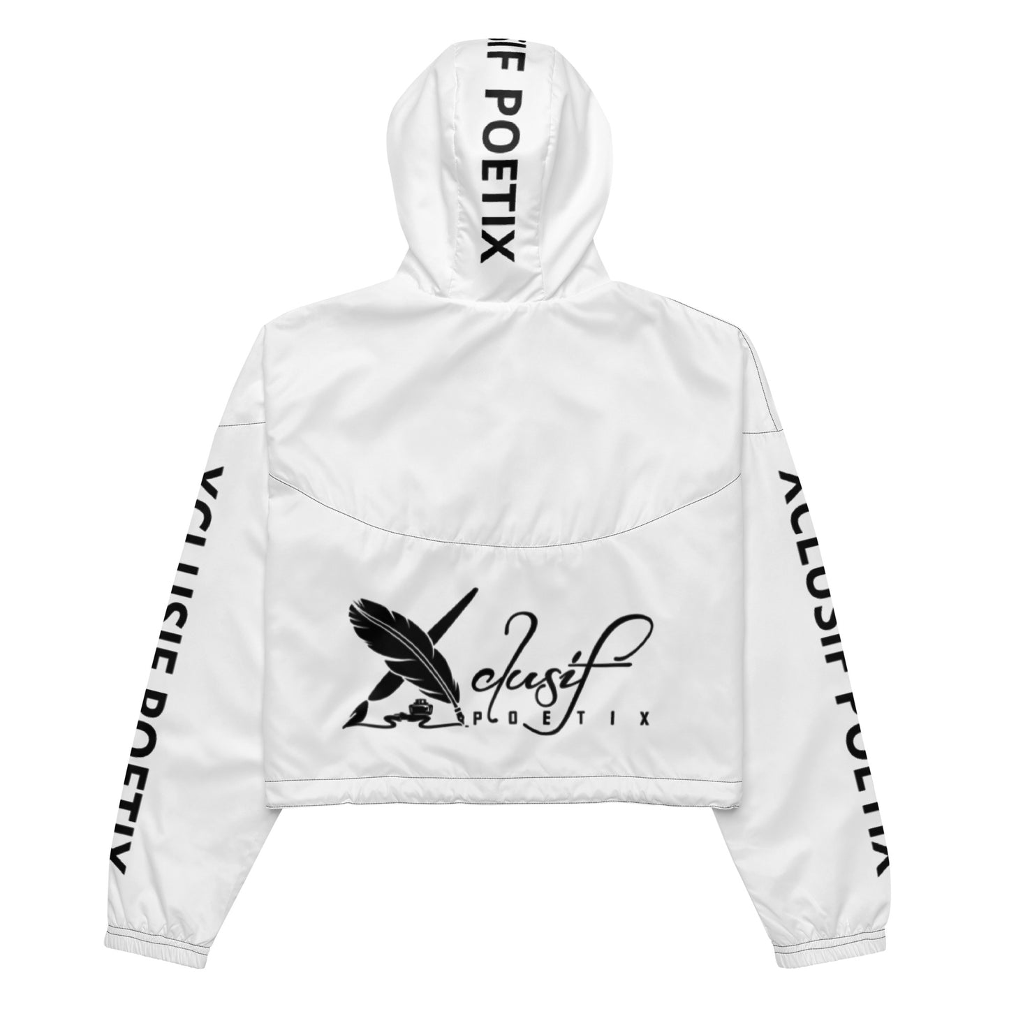 XCLUSIF POETIX WHITE & BLACK Women’s cropped windbreaker