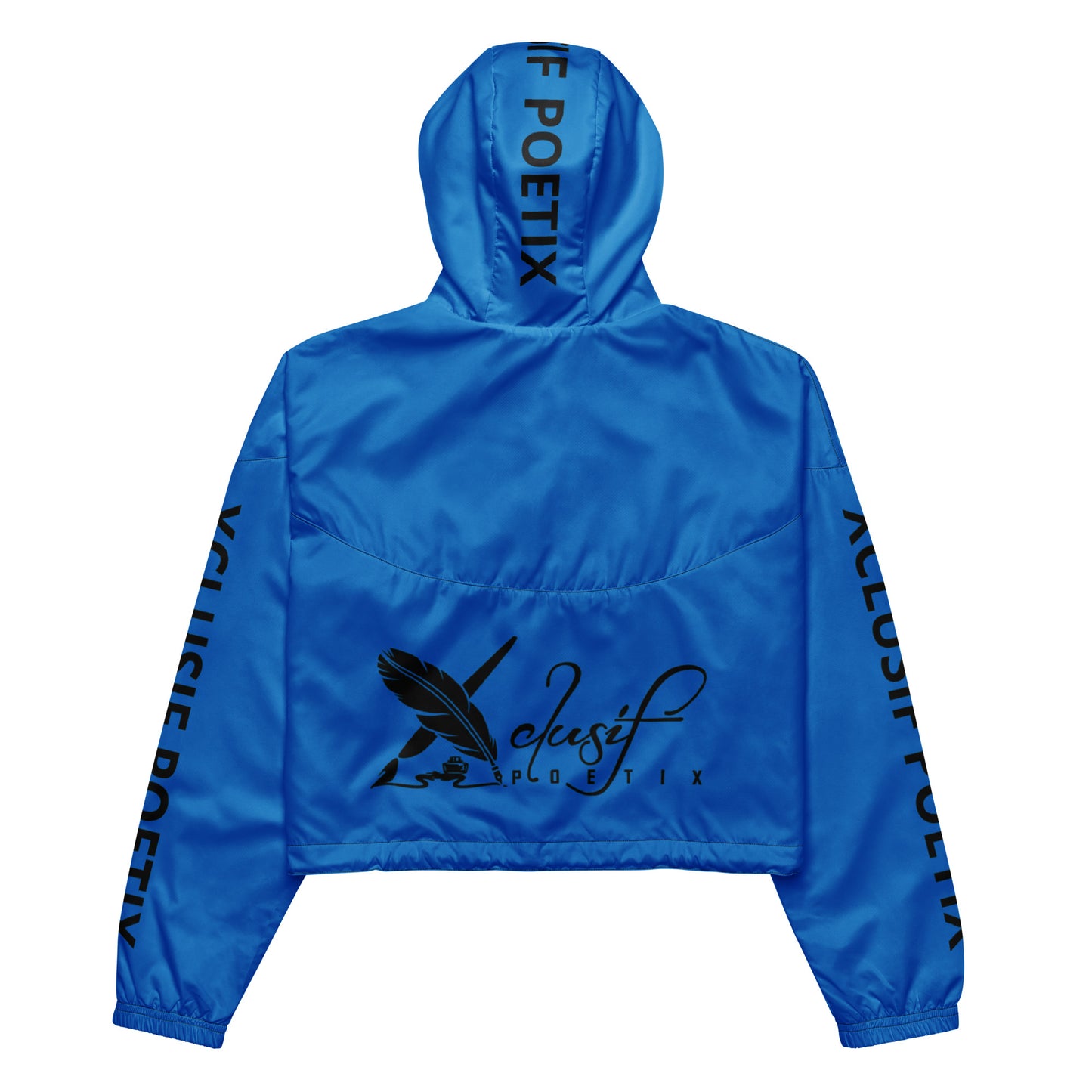 XCLUSIF POETIX BLUE & BLACK Women’s cropped windbreaker