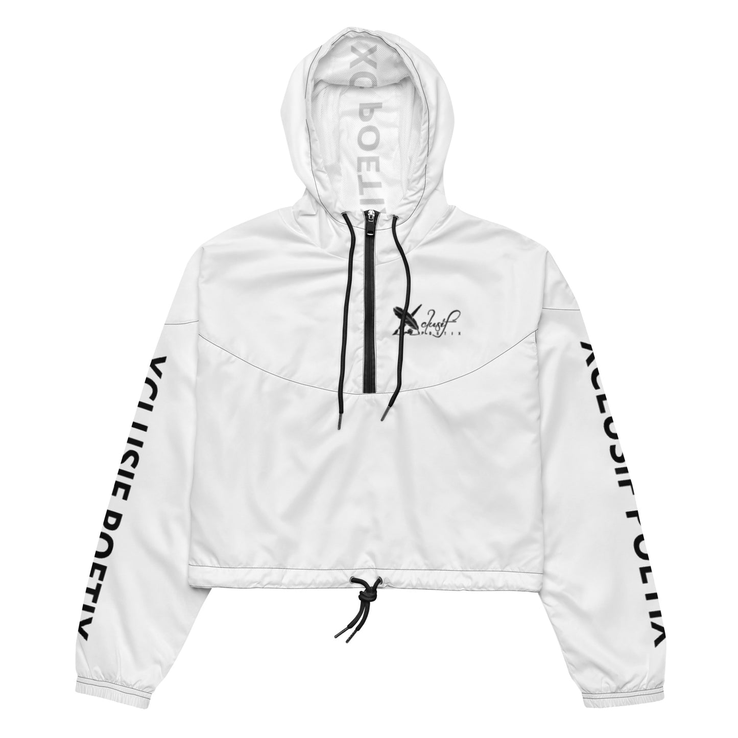 XCLUSIF POETIX WHITE & BLACK Women’s cropped windbreaker