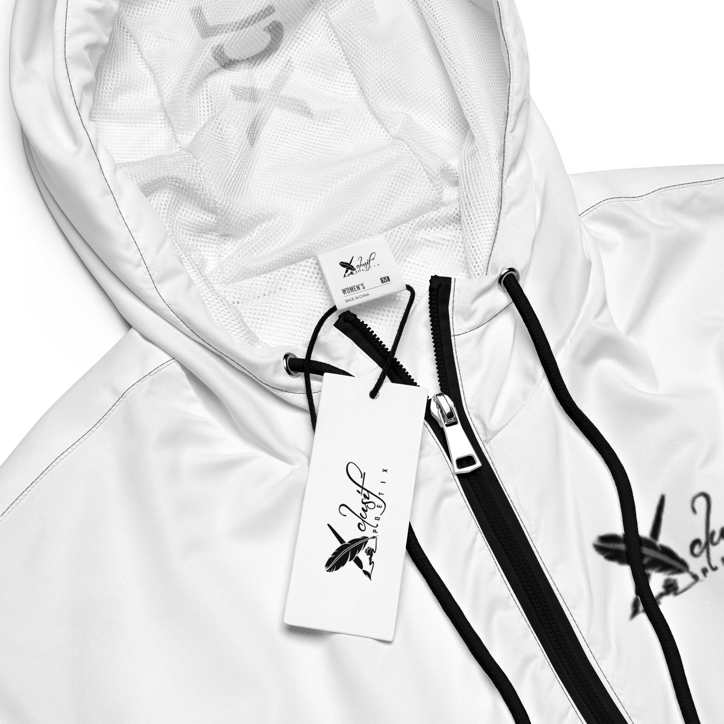 XCLUSIF POETIX WHITE & BLACK Women’s cropped windbreaker