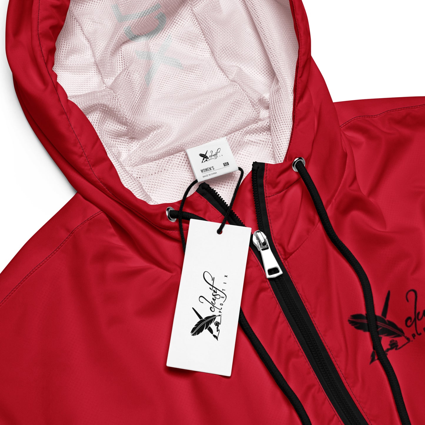 XCLUSIF POETIX RED & BLACK Women’s cropped windbreaker