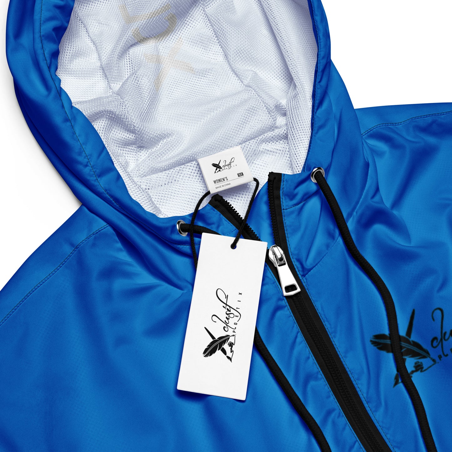 XCLUSIF POETIX BLUE & BLACK Women’s cropped windbreaker