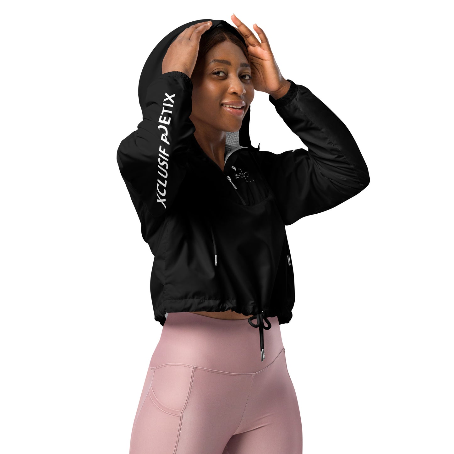 XCLUSIF POETIX BLACK Women’s cropped windbreaker