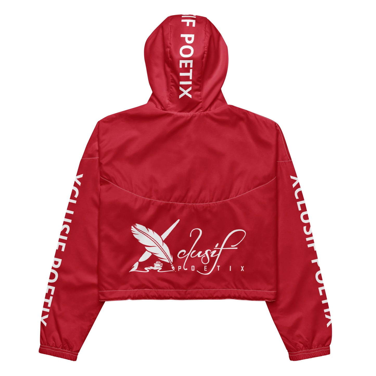 XCLUSIF POETIX RED & WHITE Women’s cropped windbreaker