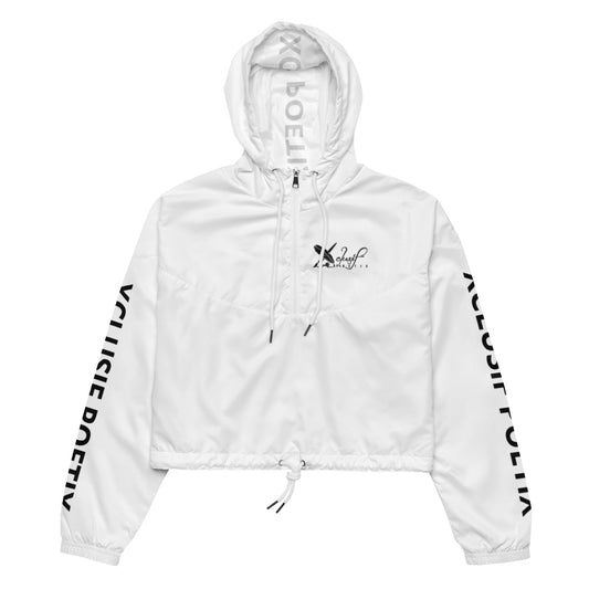 XCLUSIF POETIX WHITE & BLACK Women’s cropped windbreaker