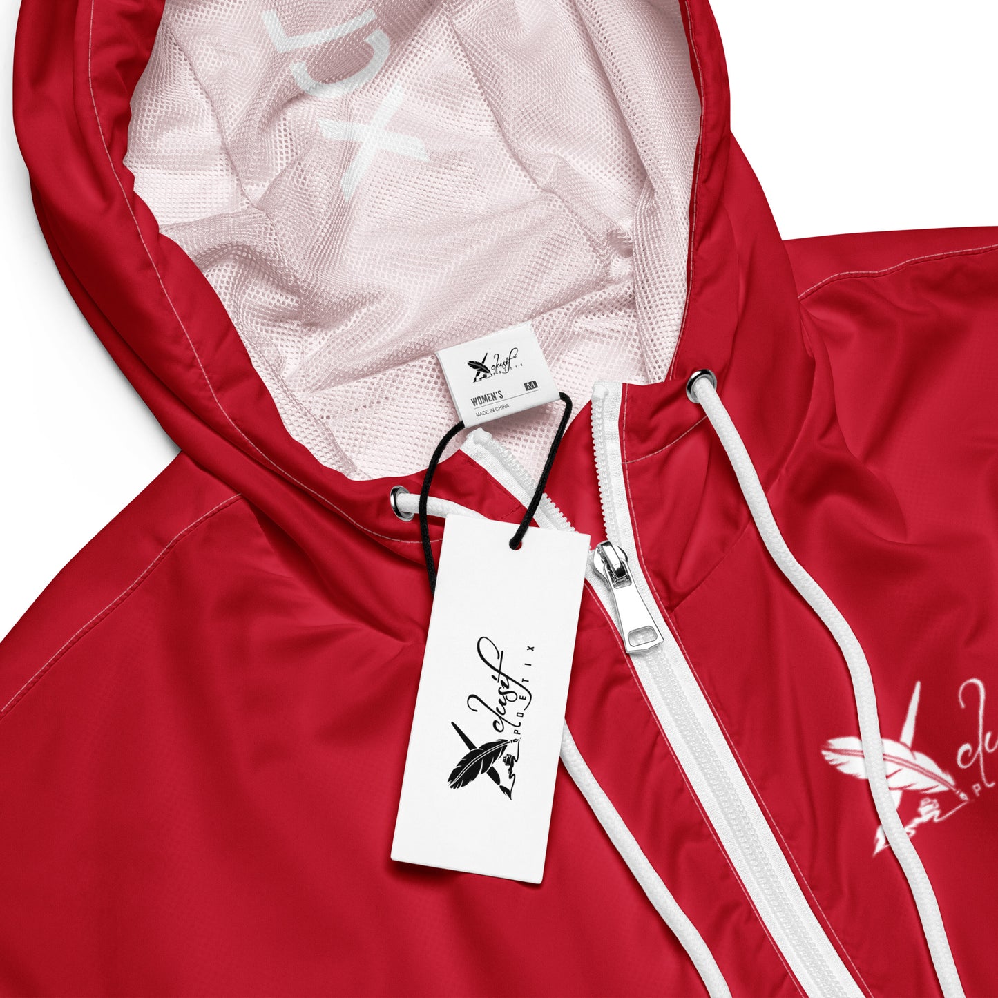 XCLUSIF POETIX RED & WHITE Women’s cropped windbreaker