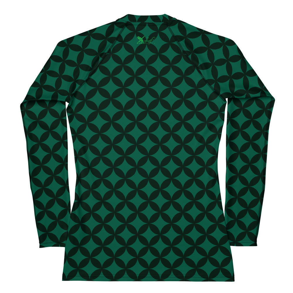 XCLUSIF POETIX LUXURY GREEN Women's Rash Guard