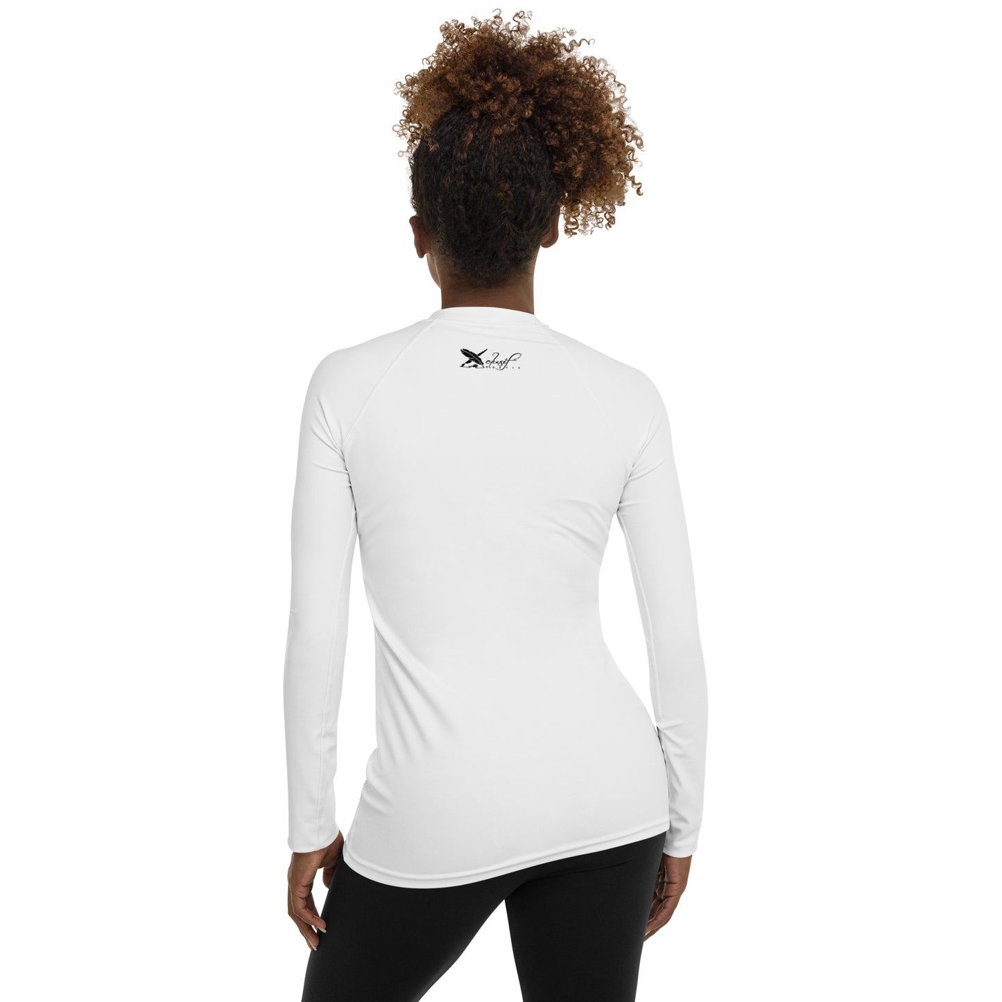 XCLUSIF POETIX WHITE & BLACK Women's Rash Guard