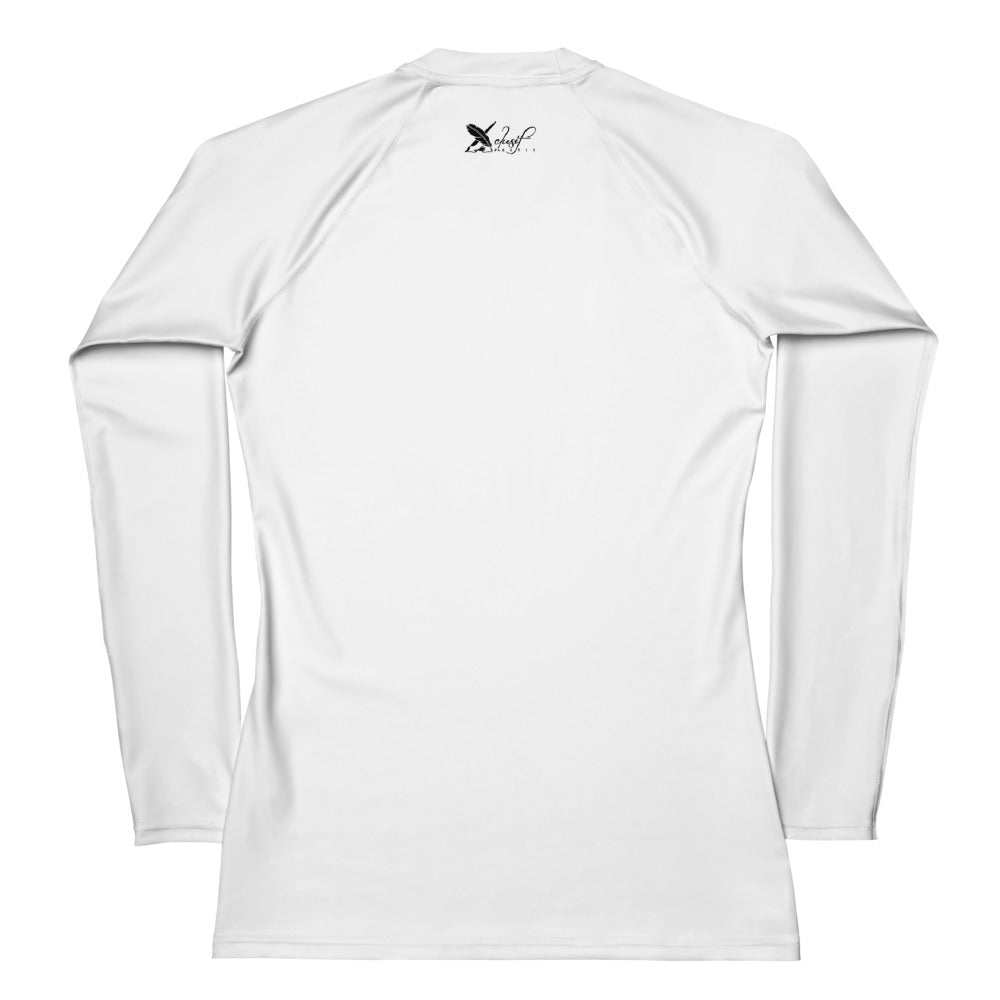 XCLUSIF POETIX WHITE & BLACK Women's Rash Guard