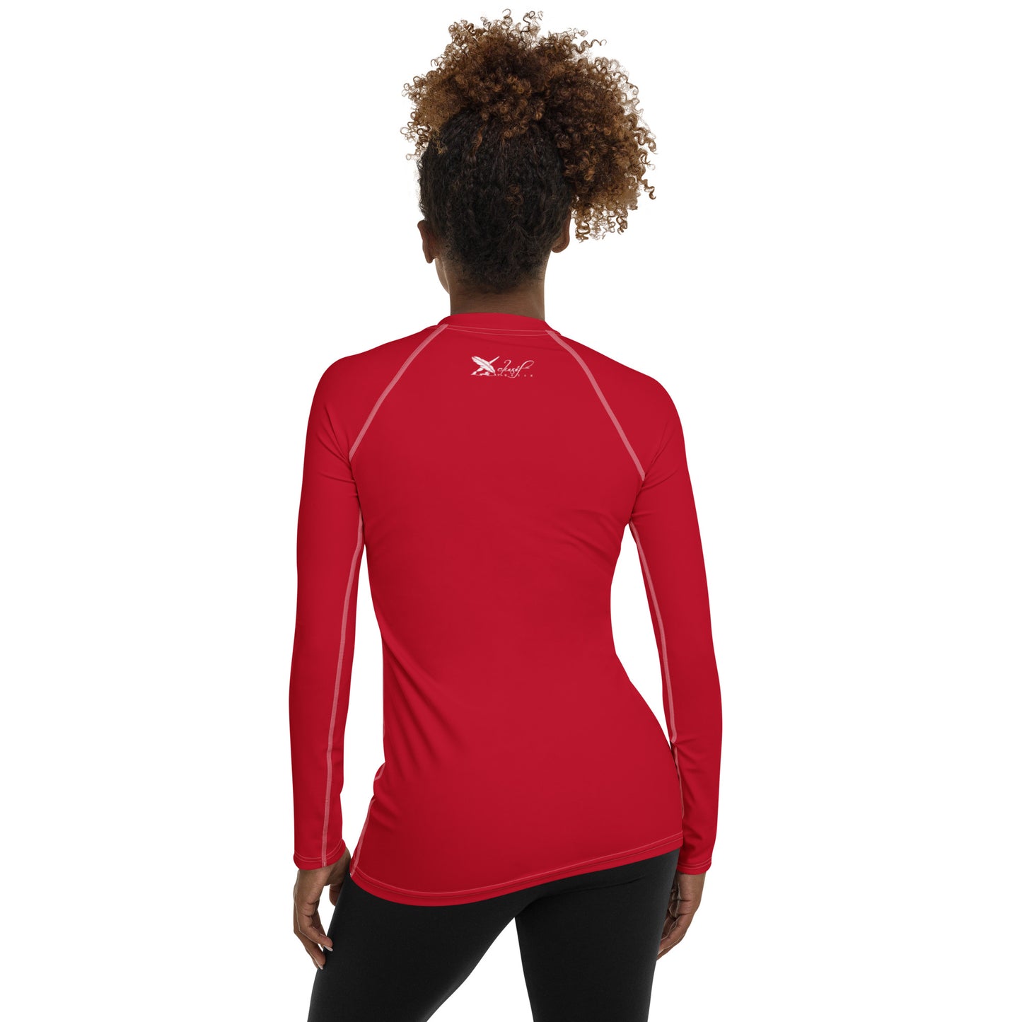 XCLUSIF POETIX RED & WHITE Women's Rash Guard