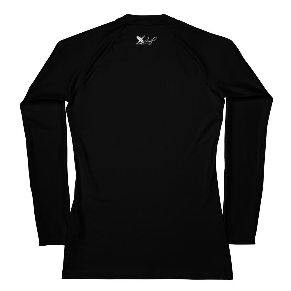 XCLUSIF POETIX BLACK & WHITE Women's Rash Guard