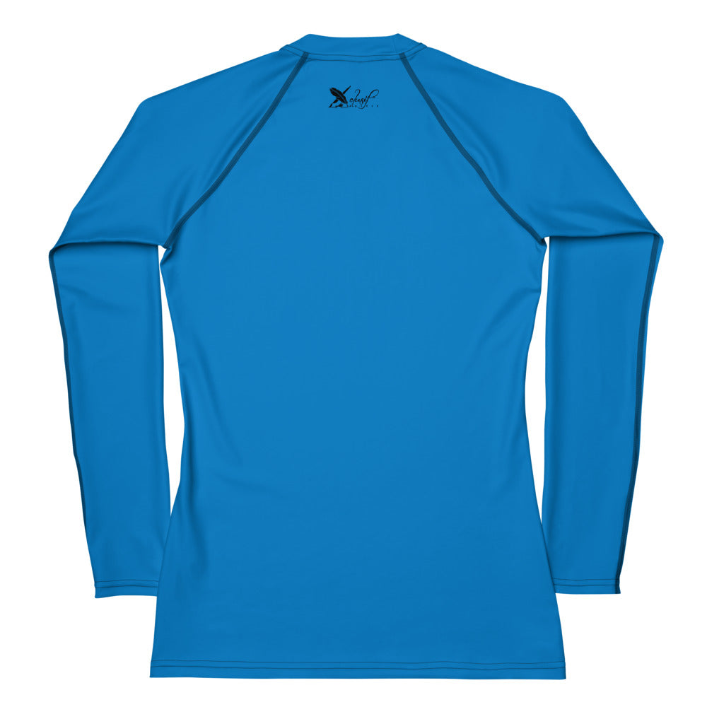 XCLUSIF POETIX BLUE & BLACK Women's Rash Guard