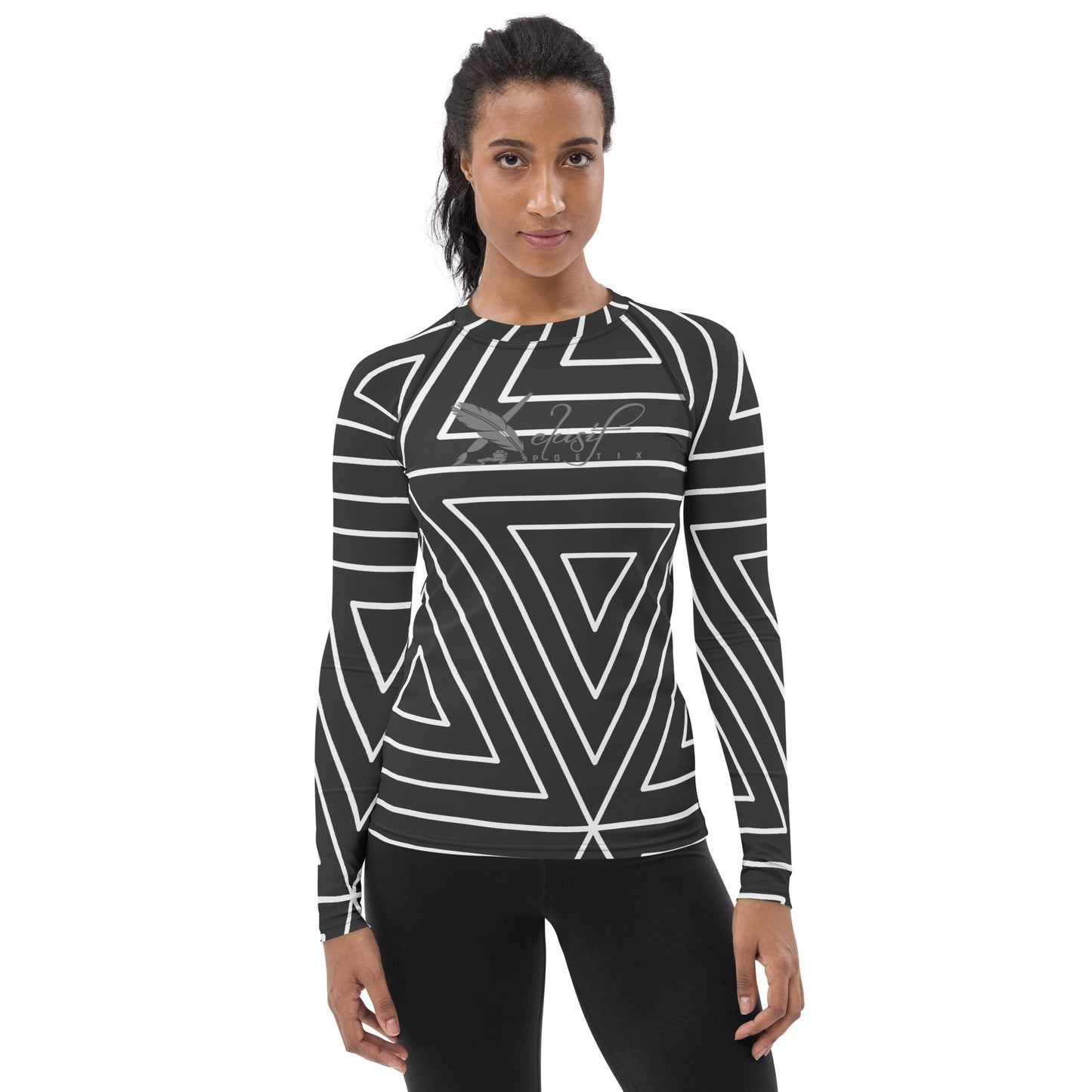 XCLUSIF POETIX BLACK TRIANGLE Women's Rash Guard