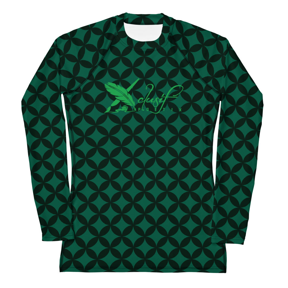 XCLUSIF POETIX LUXURY GREEN Women's Rash Guard