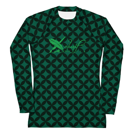 XCLUSIF POETIX LUXURY GREEN Women's Rash Guard