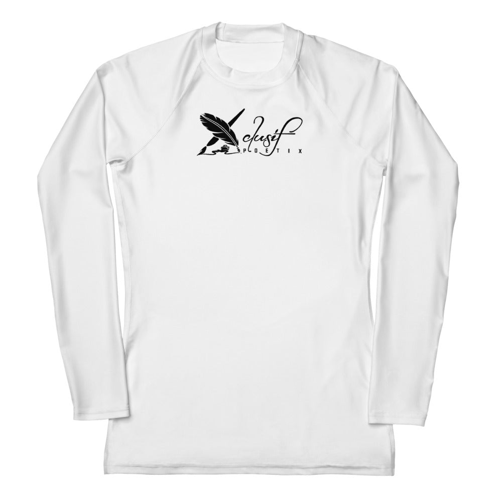 XCLUSIF POETIX WHITE & BLACK Women's Rash Guard