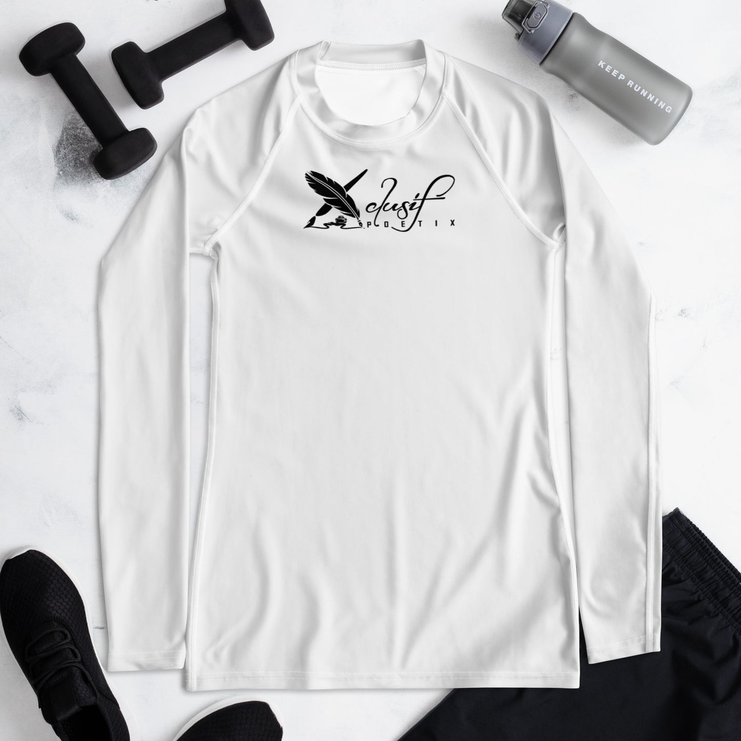 XCLUSIF POETIX WHITE & BLACK Women's Rash Guard