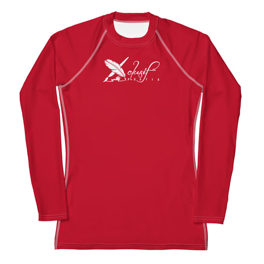 XCLUSIF POETIX RED & WHITE Women's Rash Guard