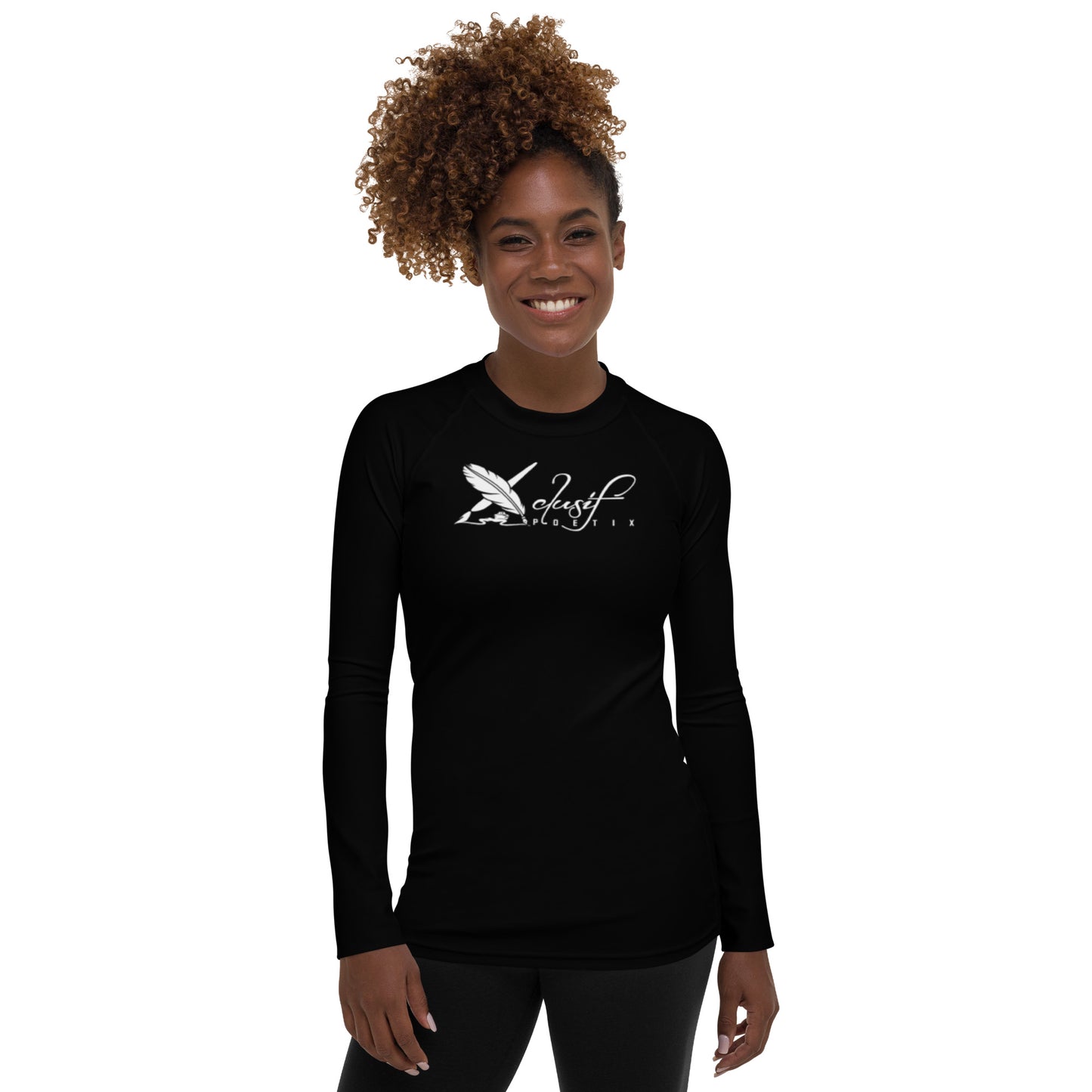 XCLUSIF POETIX BLACK & WHITE Women's Rash Guard