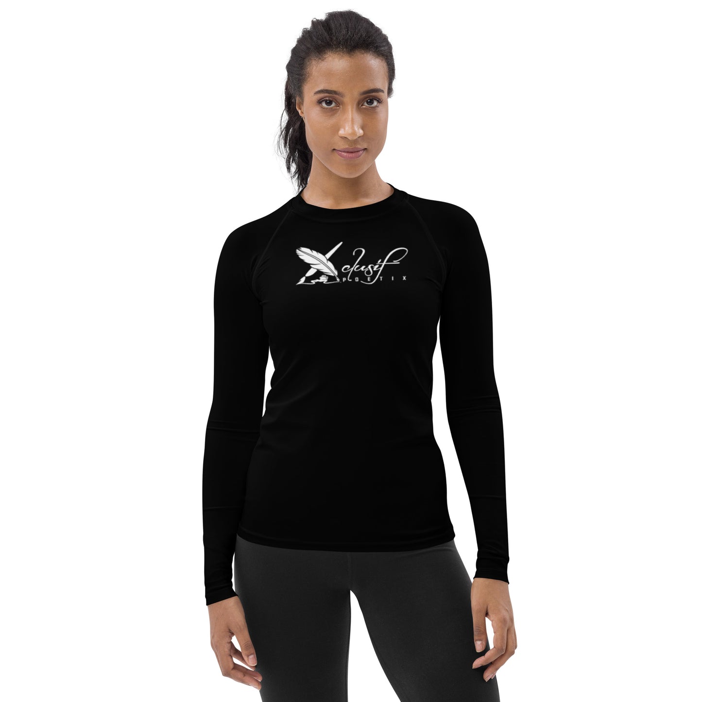 XCLUSIF POETIX BLACK & WHITE Women's Rash Guard