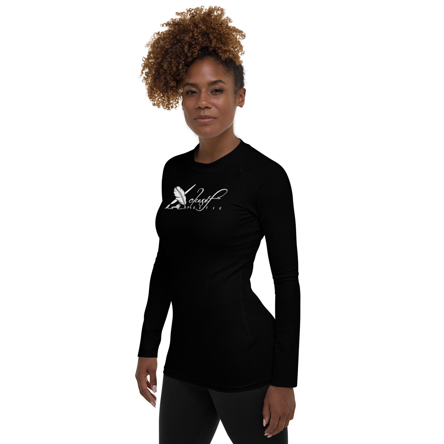 XCLUSIF POETIX BLACK & WHITE Women's Rash Guard