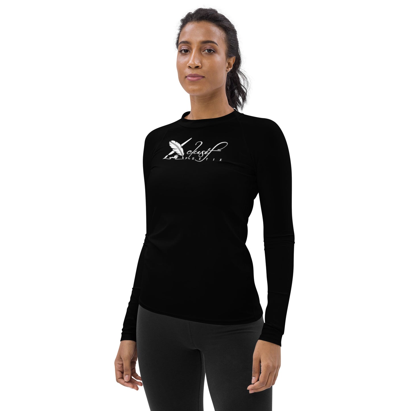 XCLUSIF POETIX BLACK & WHITE Women's Rash Guard