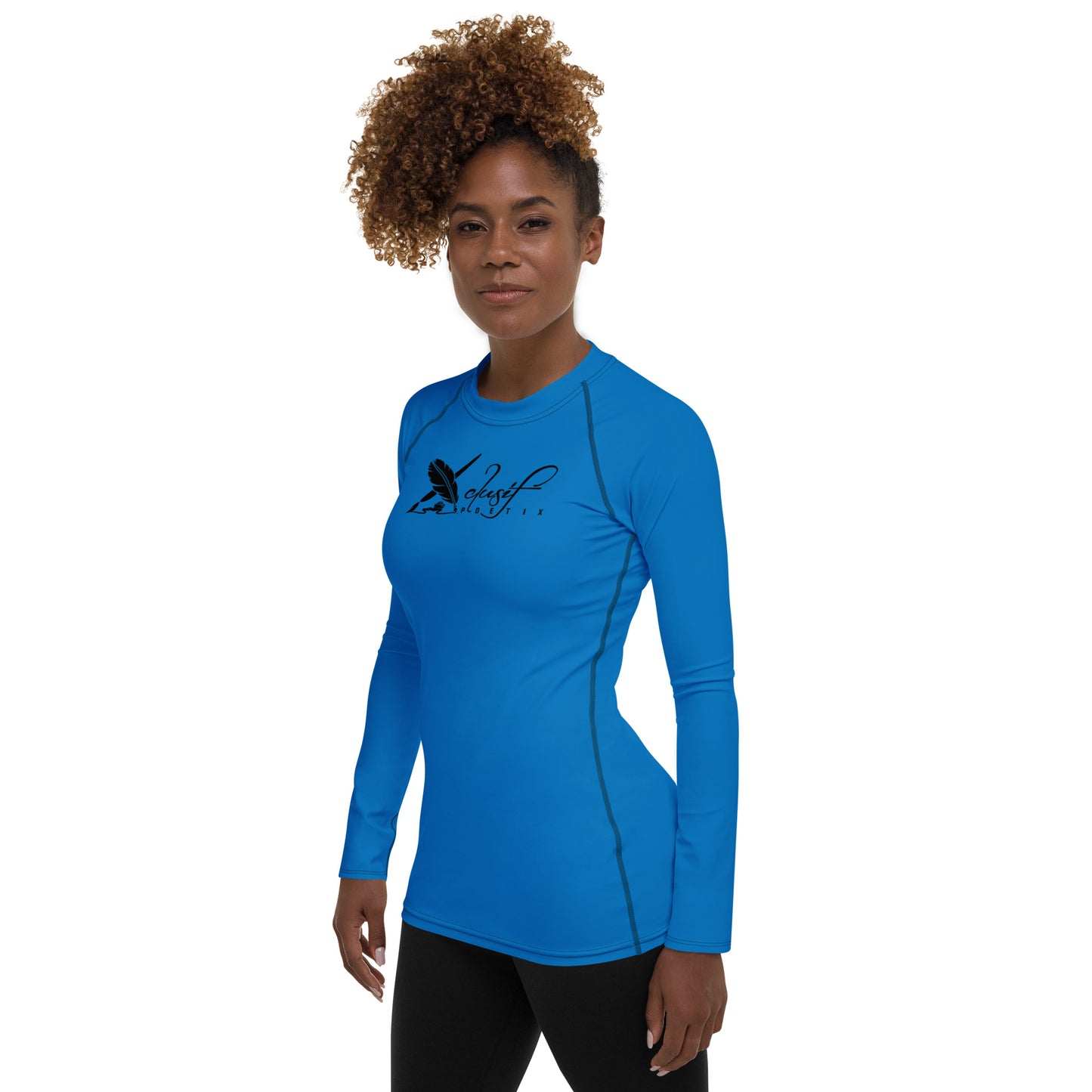 XCLUSIF POETIX BLUE & BLACK Women's Rash Guard