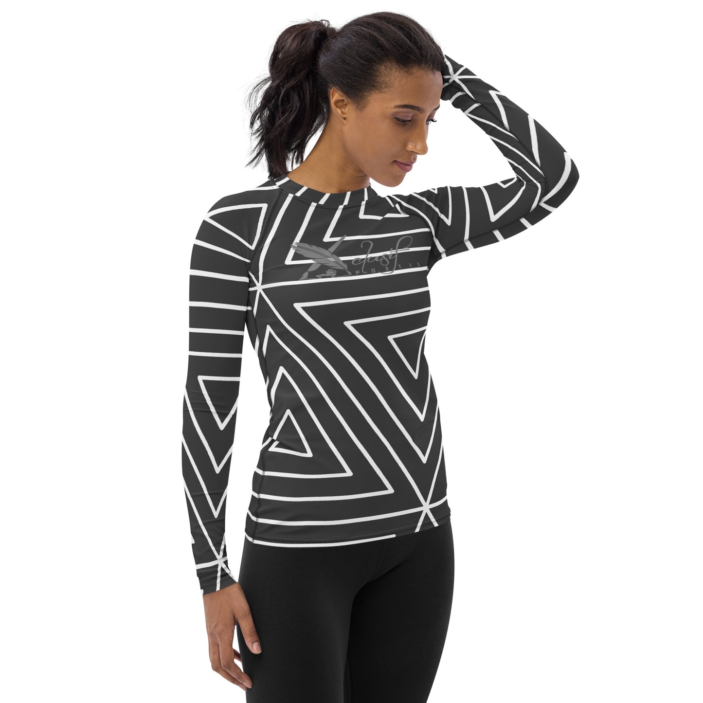 XCLUSIF POETIX BLACK TRIANGLE Women's Rash Guard