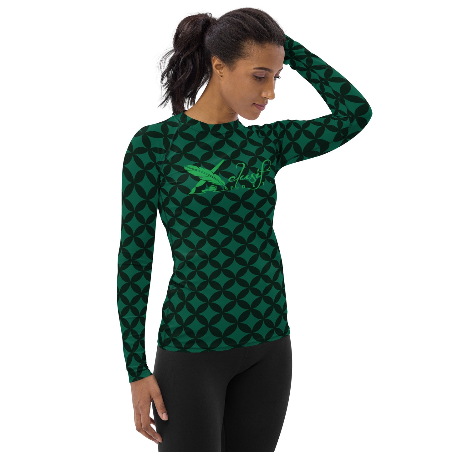 XCLUSIF POETIX LUXURY GREEN Women's Rash Guard