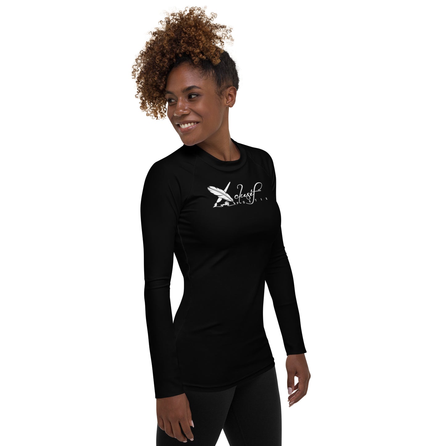 XCLUSIF POETIX BLACK & WHITE Women's Rash Guard