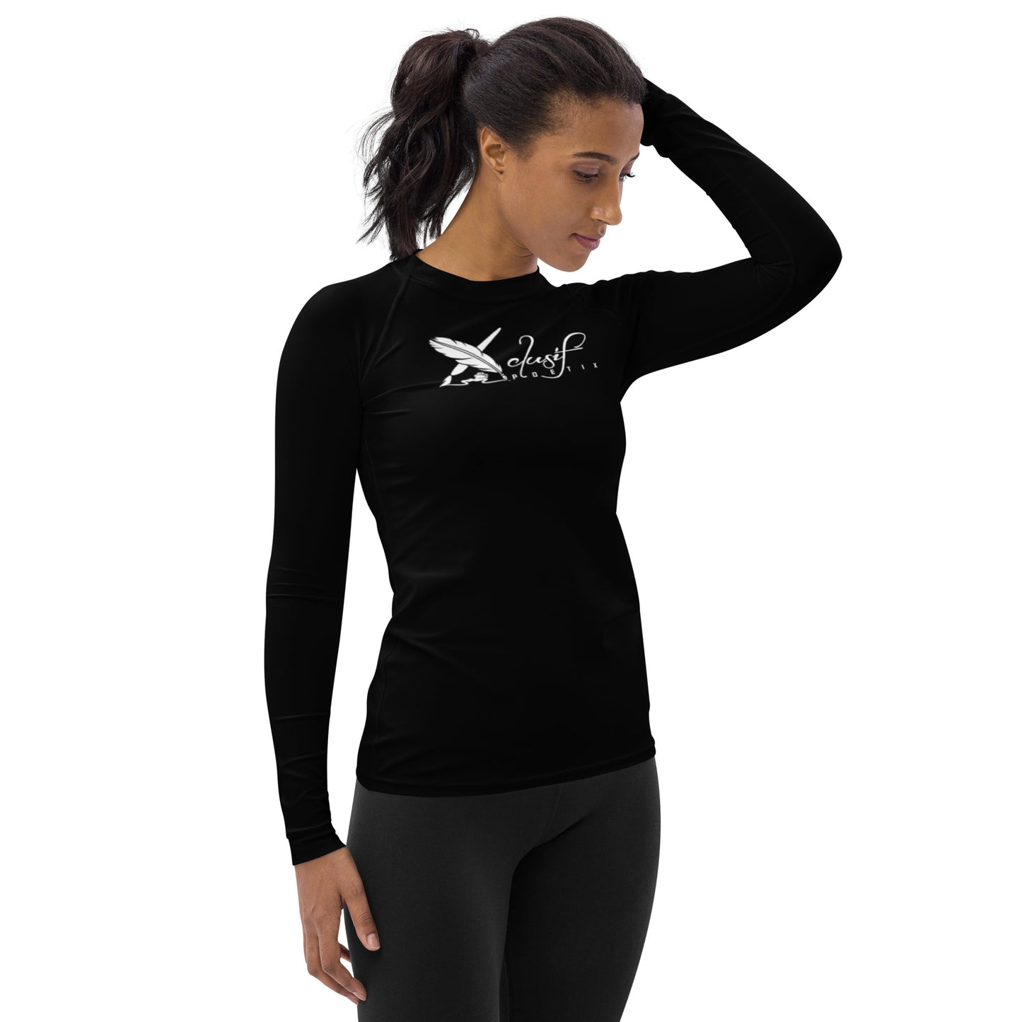 XCLUSIF POETIX BLACK & WHITE Women's Rash Guard