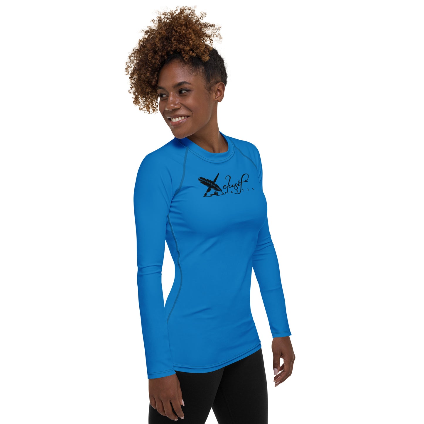 XCLUSIF POETIX BLUE & BLACK Women's Rash Guard