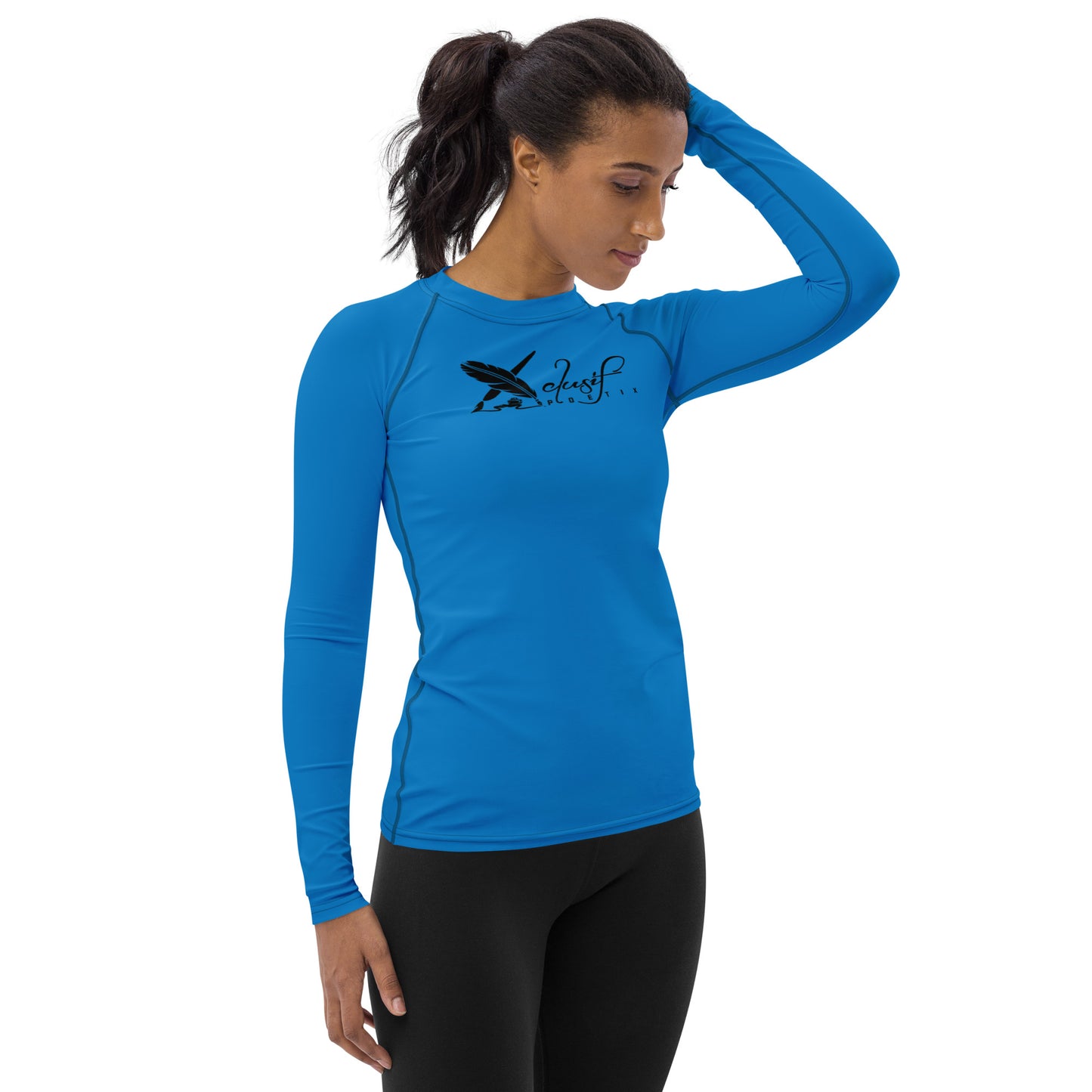 XCLUSIF POETIX BLUE & BLACK Women's Rash Guard