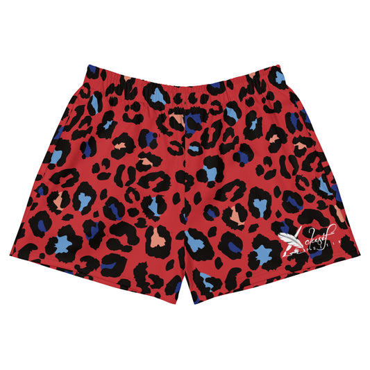 XCLUSIF POETIX RED LEOPARD Women’s Athletic Shorts