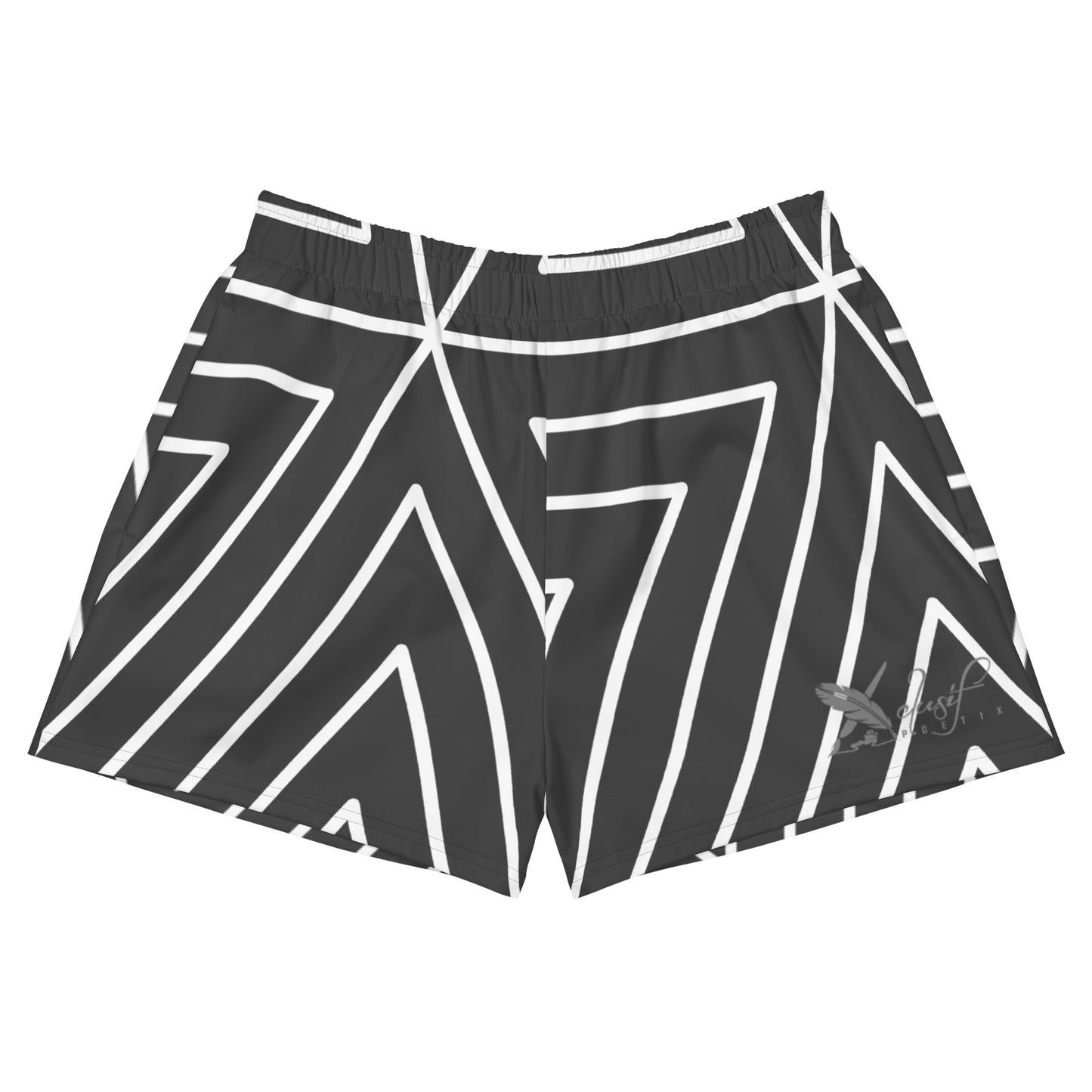 XCLUSIF POETIX BLACK TRIANGLE Women’s Athletic Shorts