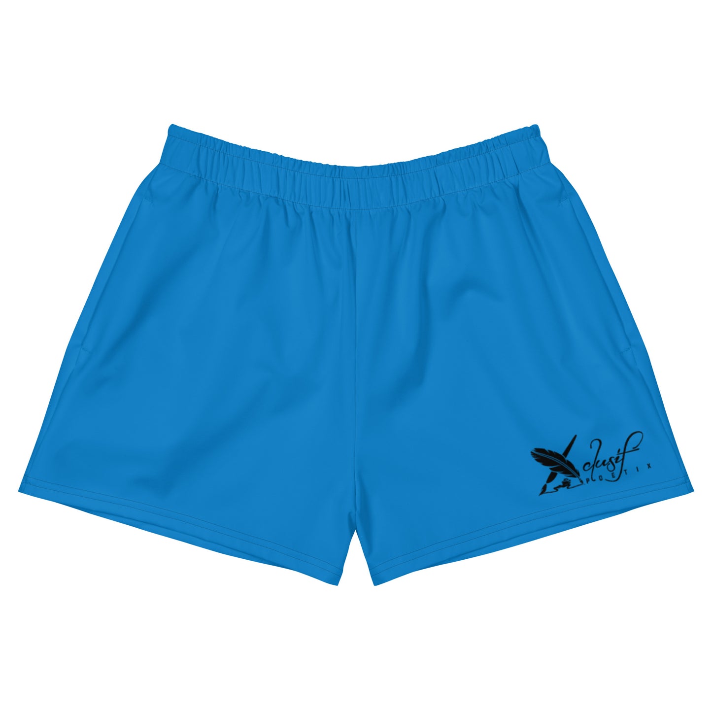 XCLUSIF POETIX BLUE & BLACK Women’s Athletic Shorts