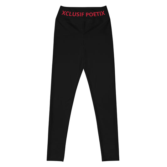 XCLUSIF POETIX BLACK & RED Women's Leggings