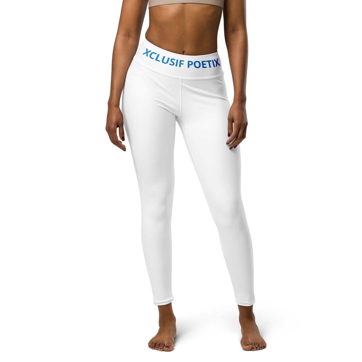 XCLUSIF POETIX WHITE & BLUE Women's Leggings