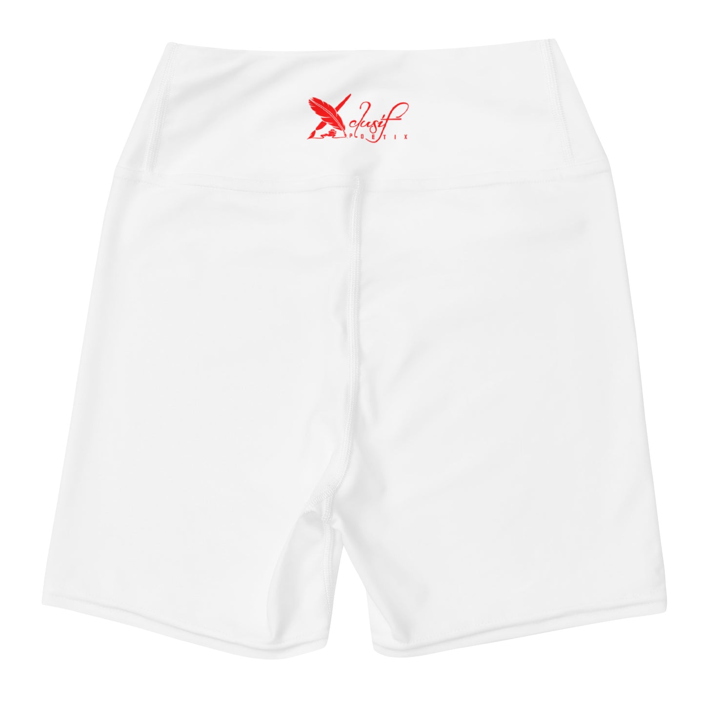 XCLUSIF POETIX WHITE & RED LOGO Women's Legging Shorts