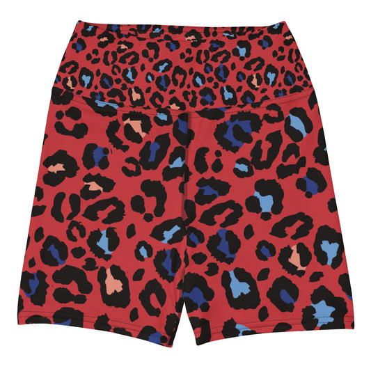 XCLUSIF POETIX RED LEOPARD Women's Leggings Shorts