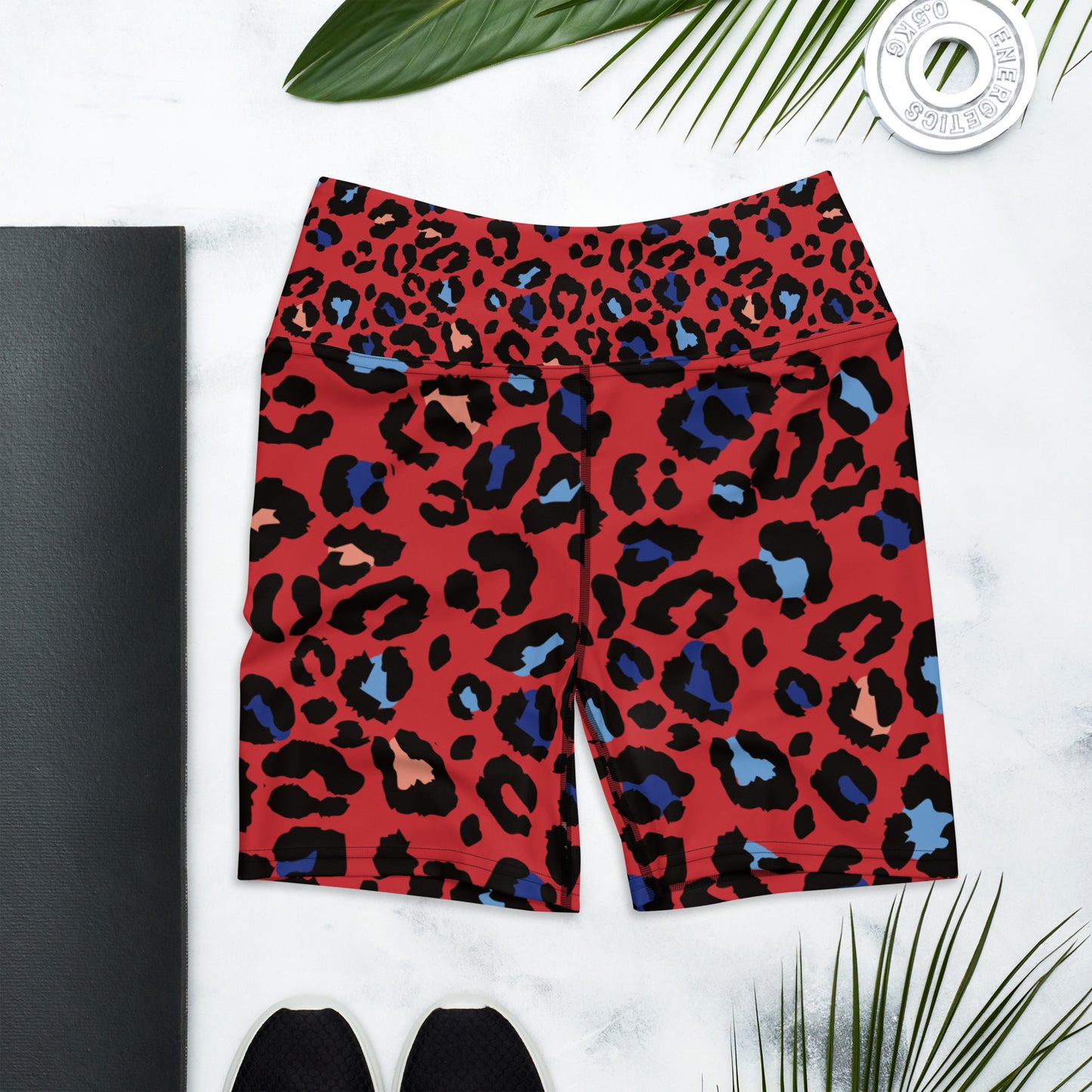 XCLUSIF POETIX RED LEOPARD Women's Leggings Shorts