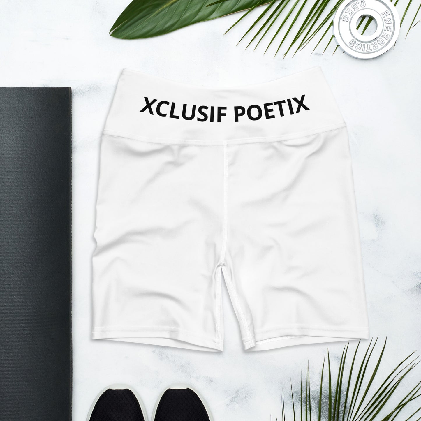 XCLUSIF POETIX WHITE & BLACK Women's Leggings Shorts