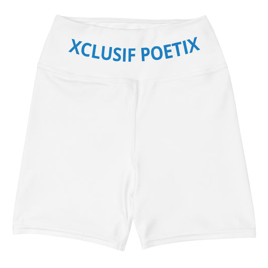 XCLUSIF POETIX WHITE & BLUE Women's Leggings Shorts