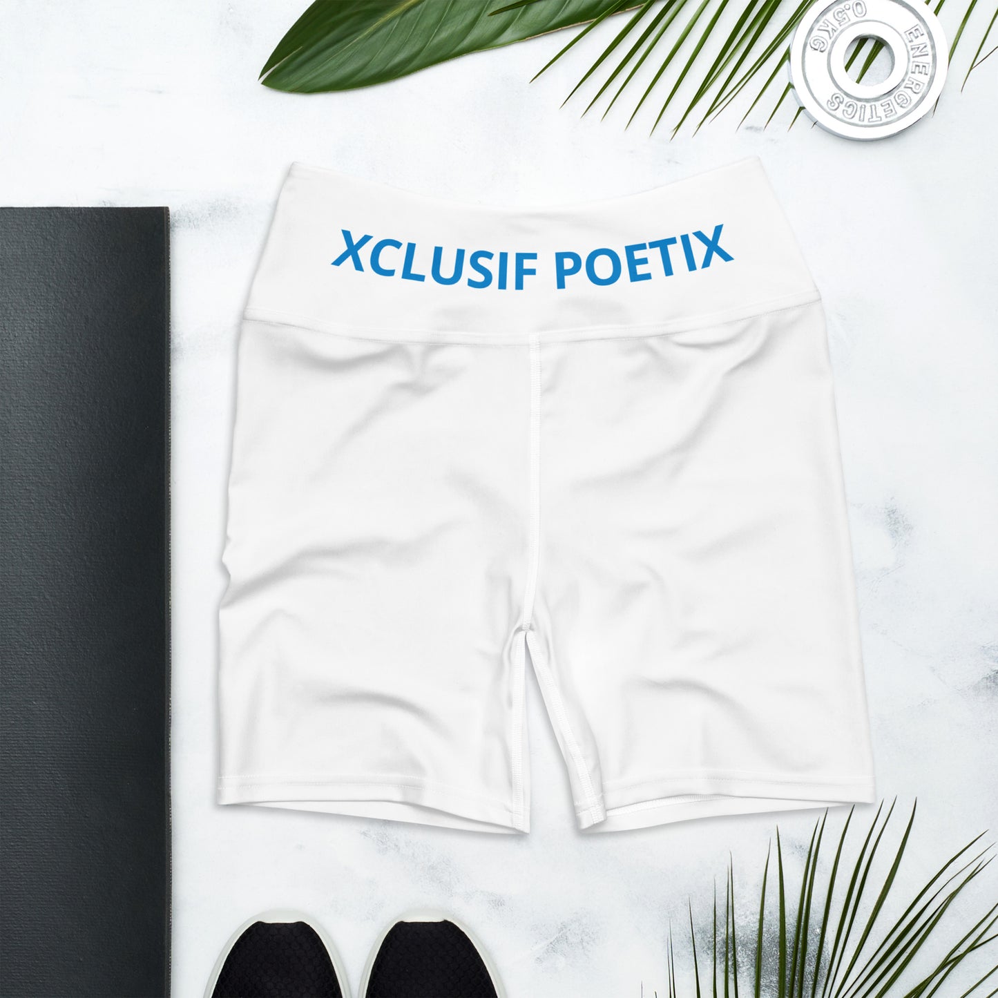 XCLUSIF POETIX WHITE & BLUE Women's Leggings Shorts