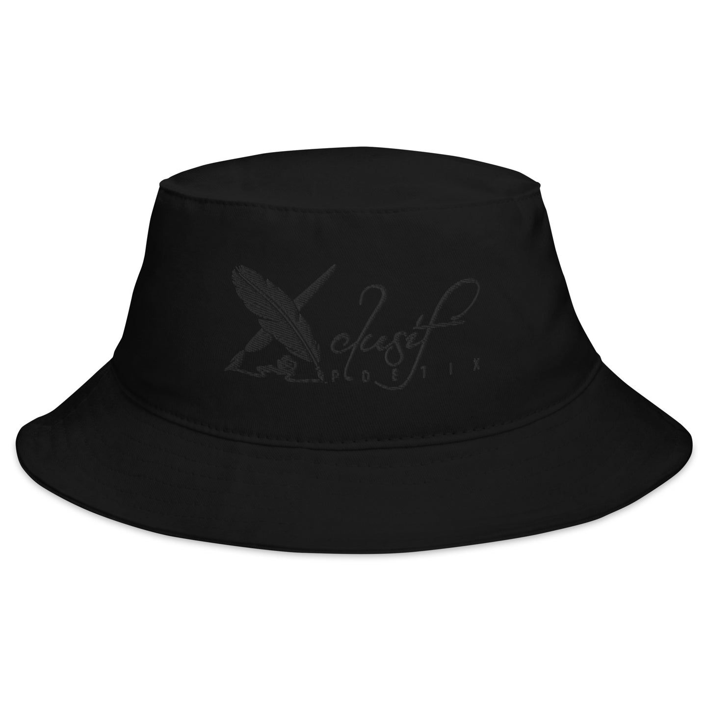 XCLUSIF POETIX BLACK LOGO Embroidery Bucket Hat