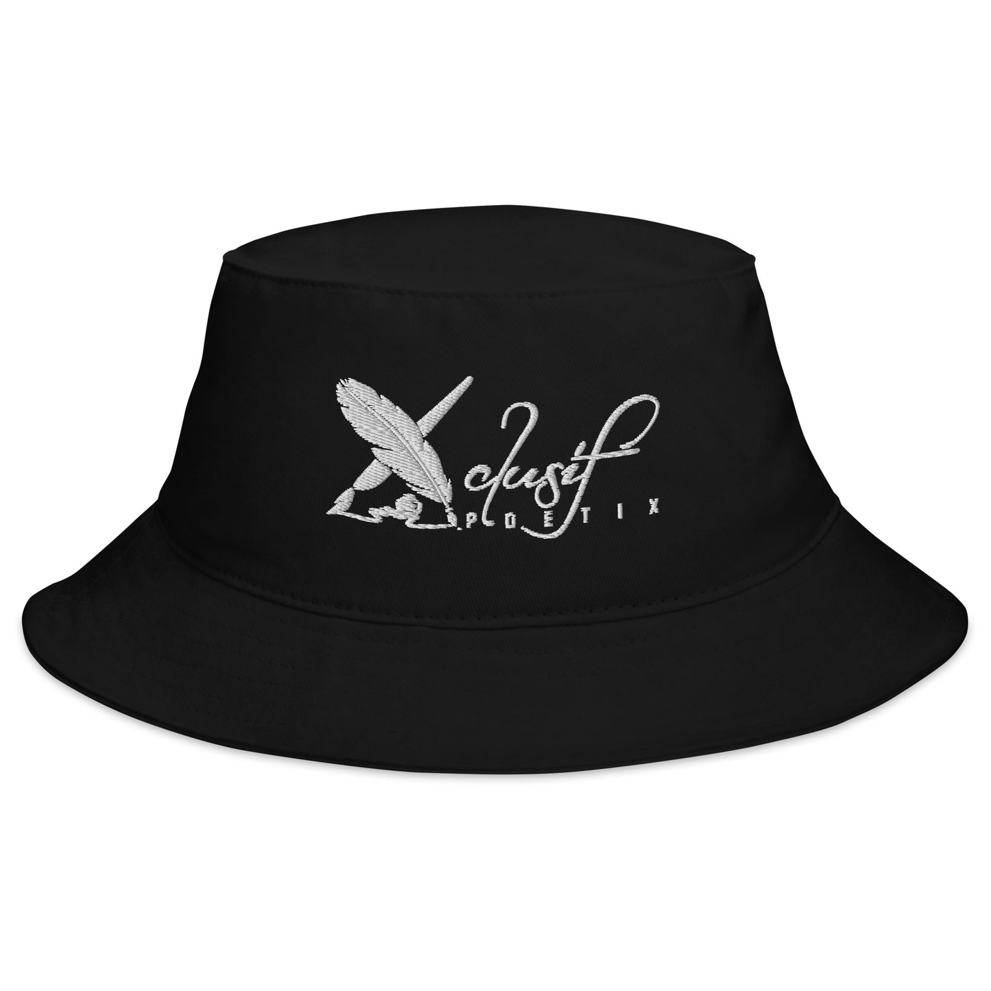 XCLIUSIF POETIX WHITE LOGO Embroidery Bucket Hat