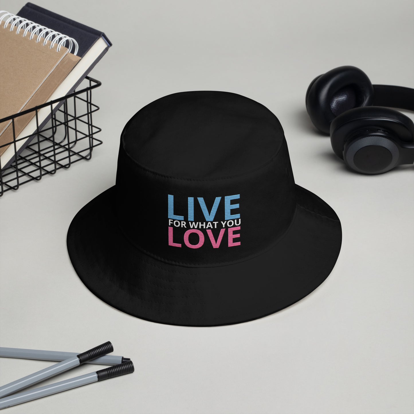 "LIVE FOR WHAT YOU LOVE" BY XCLUSIF POETIX Bucket Hat