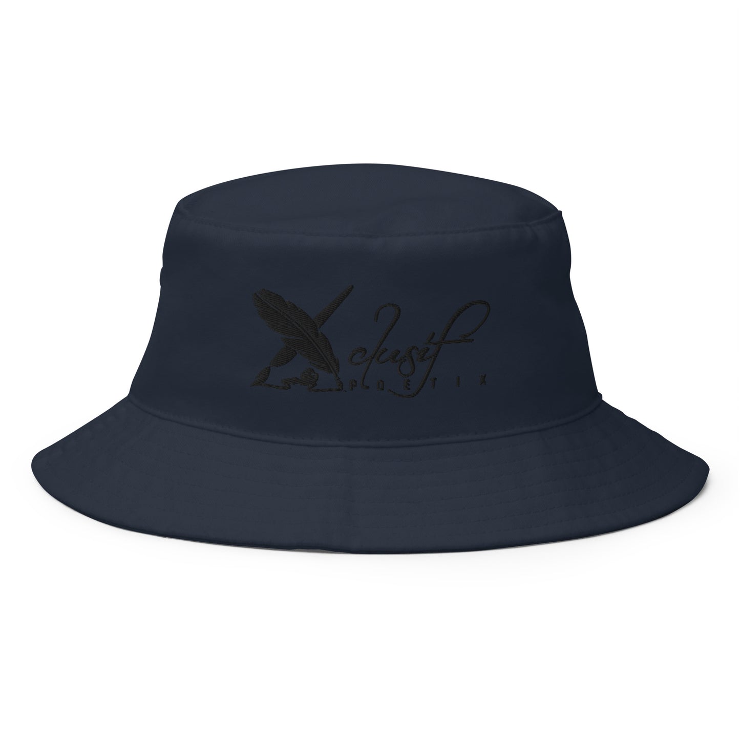 XCLUSIF POETIX BLACK LOGO Embroidery Bucket Hat